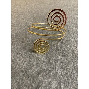 New Gold Spiral Upper Arm Cuff Bracelet Boho Grecian Coil Bicep Wrap Jewelry